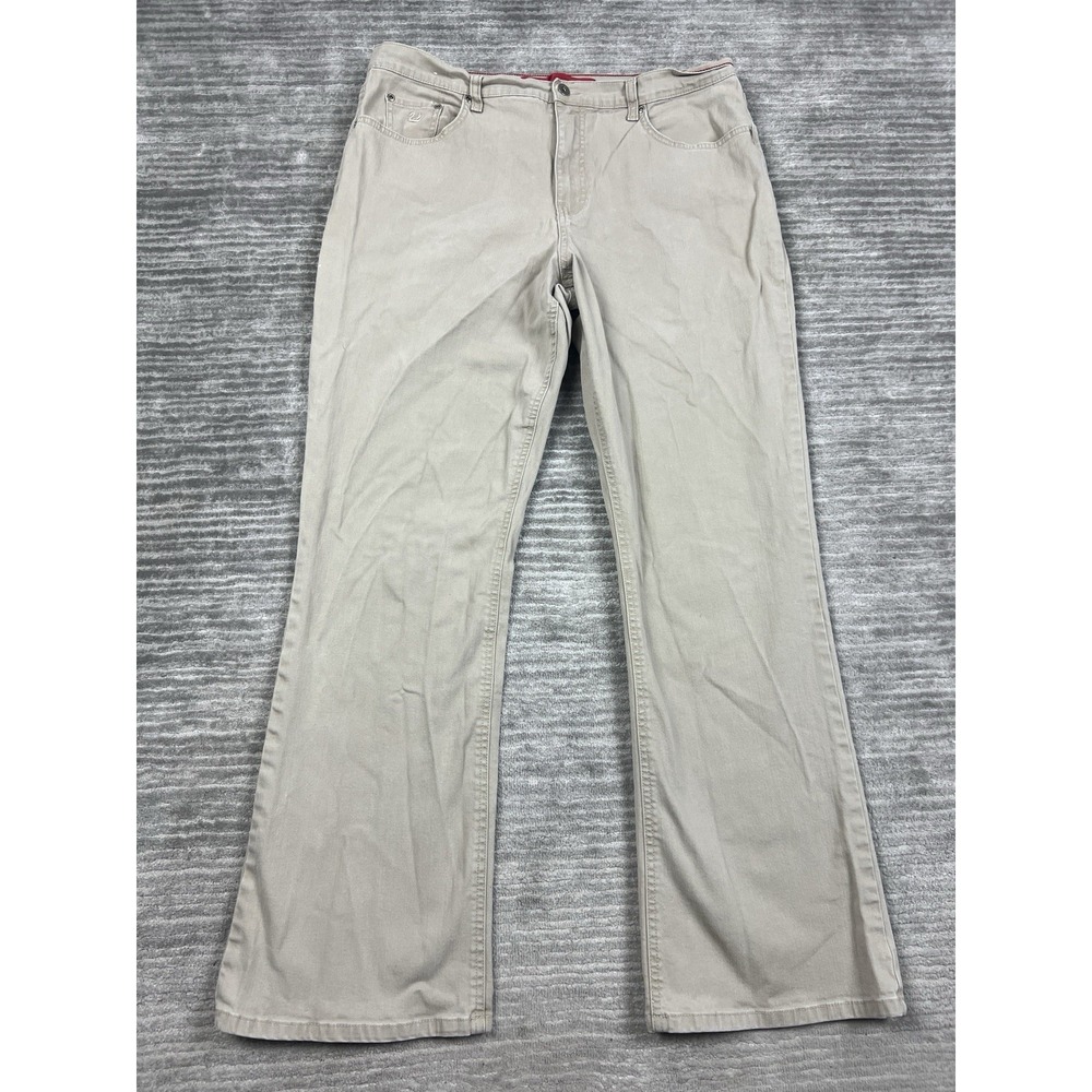Gloria Vanderbilt Jeans Womens 16 Beige Straight Leg Denim‎ Cotton Blend